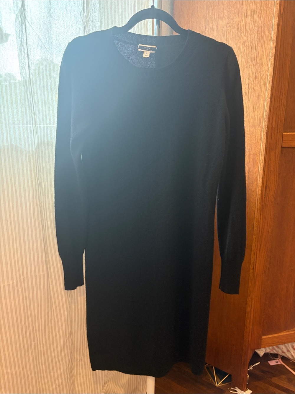 J. Crew Black Long Sleeve Knit Dress